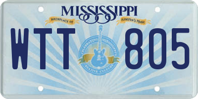MS license plate WTT805
