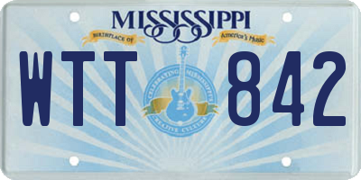 MS license plate WTT842