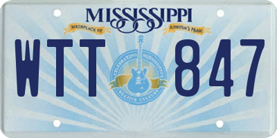 MS license plate WTT847