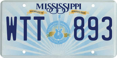 MS license plate WTT893