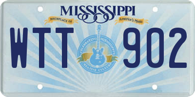 MS license plate WTT902