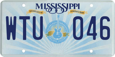 MS license plate WTU046
