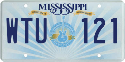 MS license plate WTU121