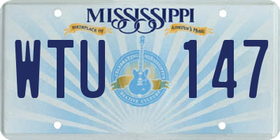 MS license plate WTU147