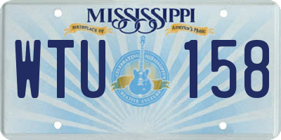 MS license plate WTU158