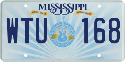 MS license plate WTU168