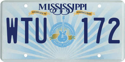 MS license plate WTU172