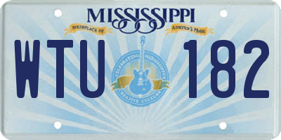 MS license plate WTU182