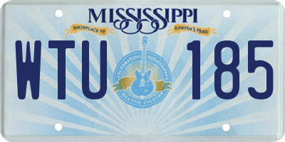 MS license plate WTU185
