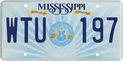 MS license plate WTU197