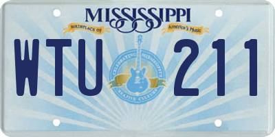 MS license plate WTU211