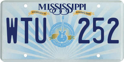 MS license plate WTU252