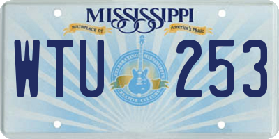 MS license plate WTU253