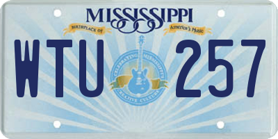 MS license plate WTU257