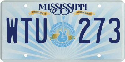 MS license plate WTU273