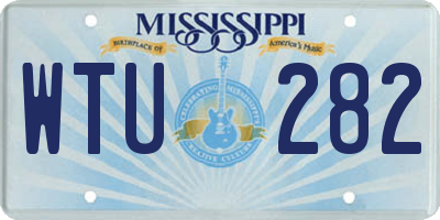MS license plate WTU282