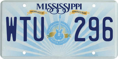 MS license plate WTU296