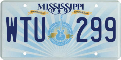MS license plate WTU299