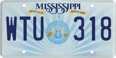 MS license plate WTU318