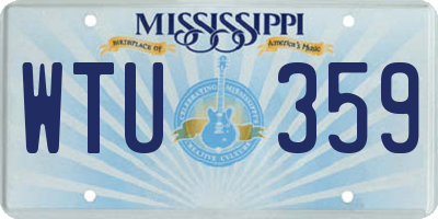 MS license plate WTU359