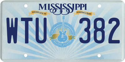 MS license plate WTU382