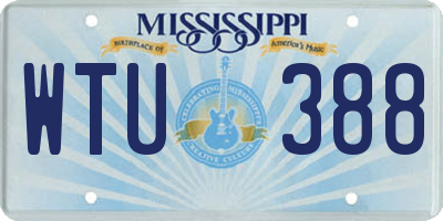 MS license plate WTU388