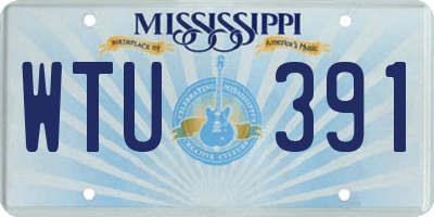 MS license plate WTU391