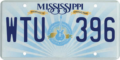 MS license plate WTU396