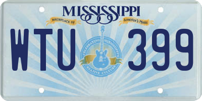MS license plate WTU399