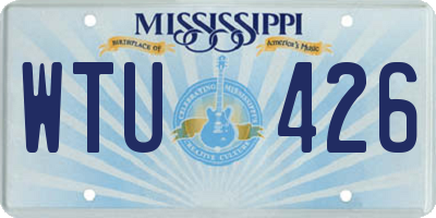 MS license plate WTU426