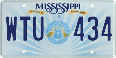 MS license plate WTU434