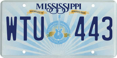 MS license plate WTU443