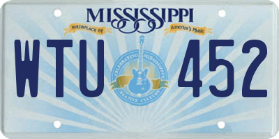 MS license plate WTU452