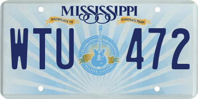 MS license plate WTU472
