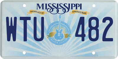 MS license plate WTU482