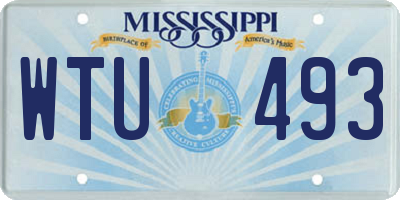 MS license plate WTU493