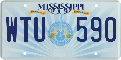 MS license plate WTU590