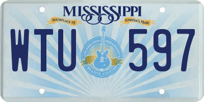 MS license plate WTU597