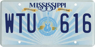 MS license plate WTU616
