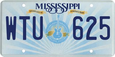 MS license plate WTU625