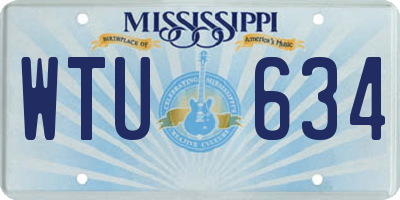 MS license plate WTU634