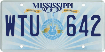 MS license plate WTU642