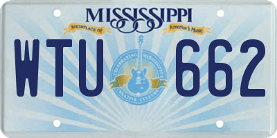 MS license plate WTU662