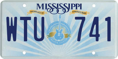 MS license plate WTU741