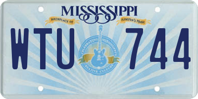 MS license plate WTU744