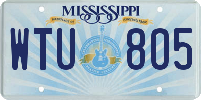 MS license plate WTU805