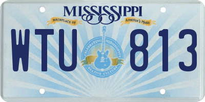 MS license plate WTU813