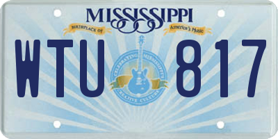 MS license plate WTU817