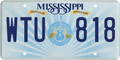 MS license plate WTU818