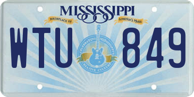 MS license plate WTU849